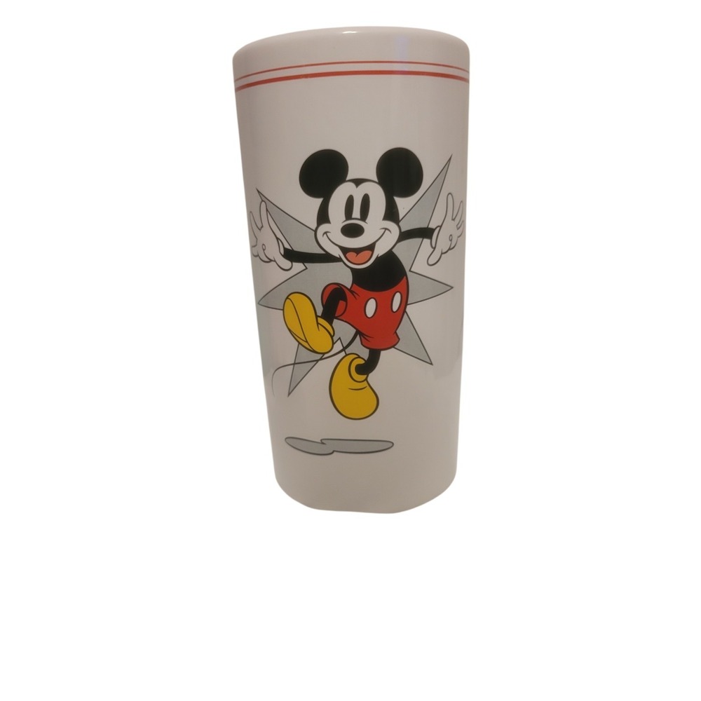 Vtg Disney Mickey Mouse Vase 8" 1-800-Flowers Collectors Cylinder Vase CLEAN!‎